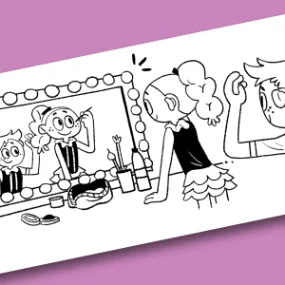 dibujo de libro Niñas del Mago